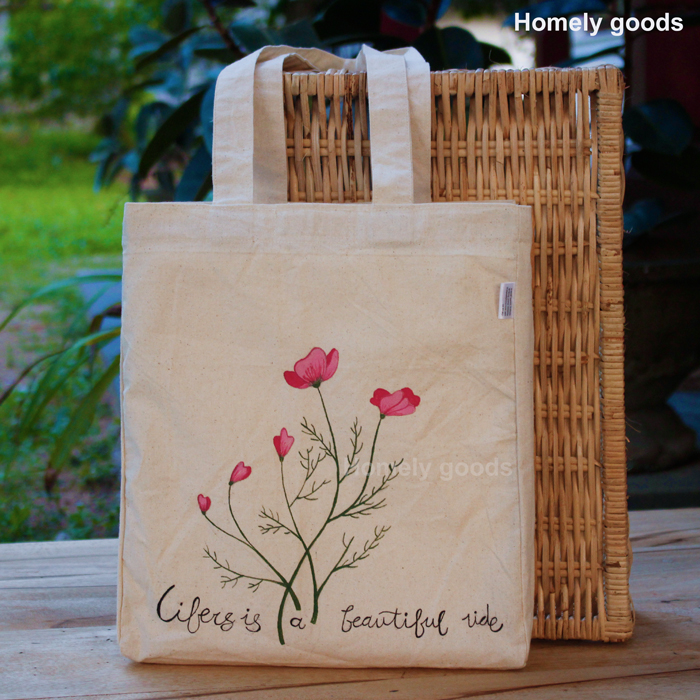Cloth Bag with Floral Design  TC001 – HomelY Goods online store